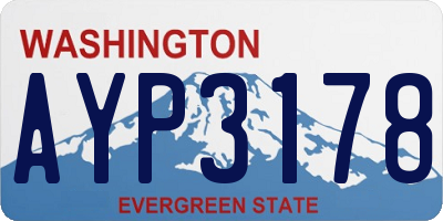WA license plate AYP3178