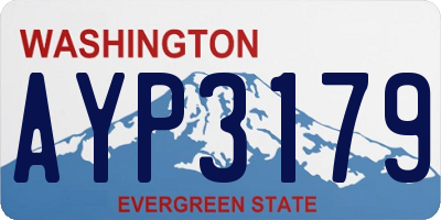 WA license plate AYP3179