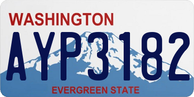 WA license plate AYP3182