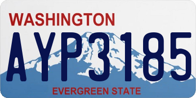 WA license plate AYP3185