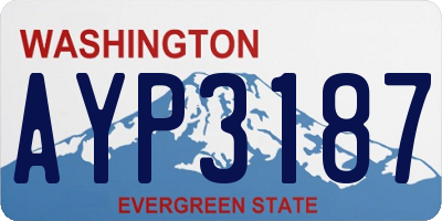 WA license plate AYP3187