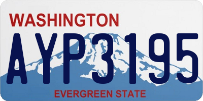 WA license plate AYP3195
