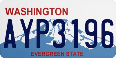 WA license plate AYP3196