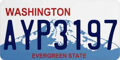 WA license plate AYP3197