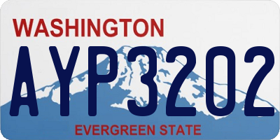 WA license plate AYP3202