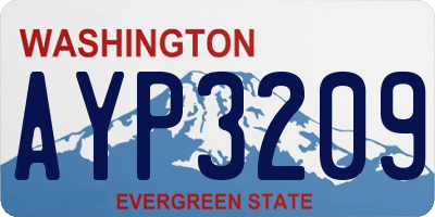WA license plate AYP3209