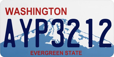 WA license plate AYP3212