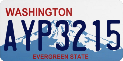 WA license plate AYP3215