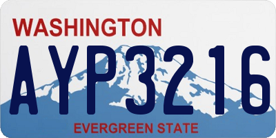 WA license plate AYP3216