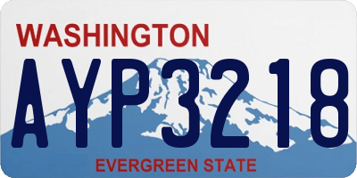 WA license plate AYP3218