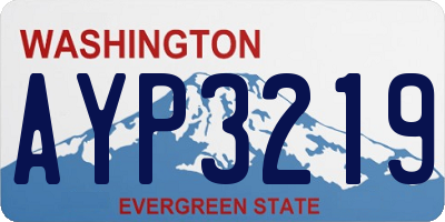 WA license plate AYP3219