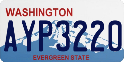 WA license plate AYP3220