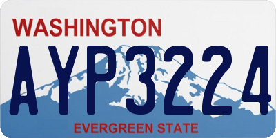 WA license plate AYP3224
