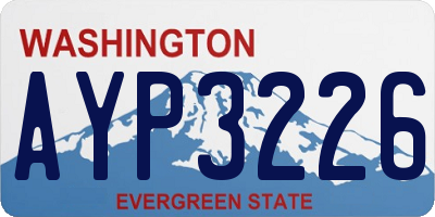 WA license plate AYP3226