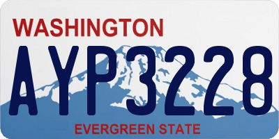 WA license plate AYP3228