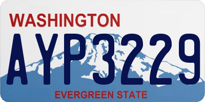 WA license plate AYP3229