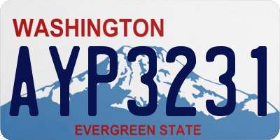 WA license plate AYP3231