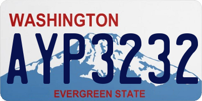 WA license plate AYP3232