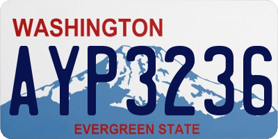 WA license plate AYP3236