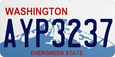 WA license plate AYP3237