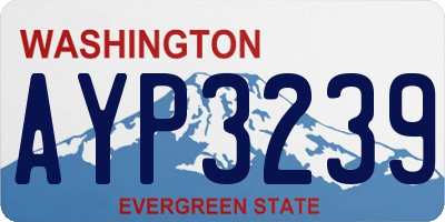 WA license plate AYP3239