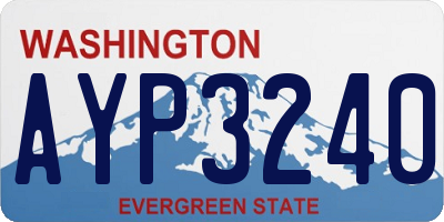 WA license plate AYP3240