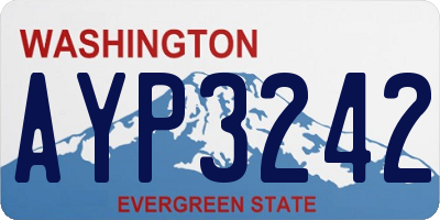 WA license plate AYP3242