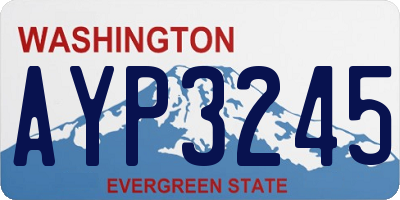 WA license plate AYP3245