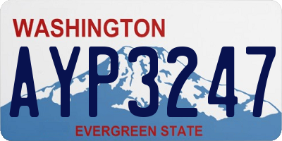 WA license plate AYP3247