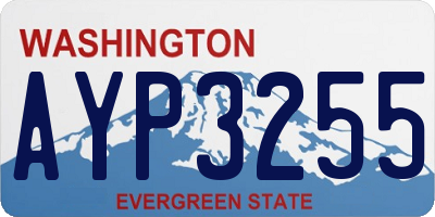 WA license plate AYP3255