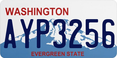 WA license plate AYP3256