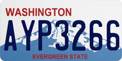 WA license plate AYP3266
