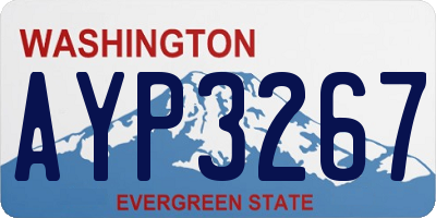 WA license plate AYP3267