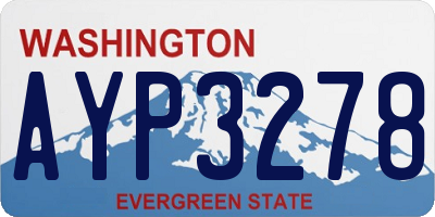 WA license plate AYP3278