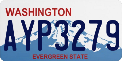 WA license plate AYP3279