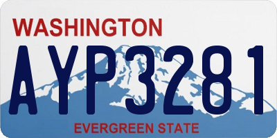 WA license plate AYP3281