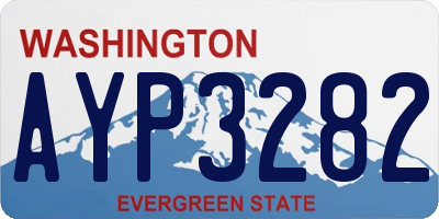 WA license plate AYP3282