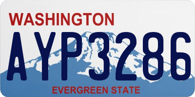 WA license plate AYP3286