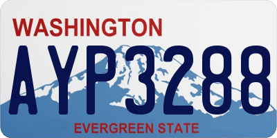 WA license plate AYP3288