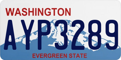 WA license plate AYP3289