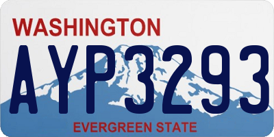 WA license plate AYP3293