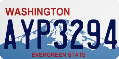 WA license plate AYP3294