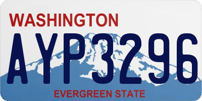 WA license plate AYP3296