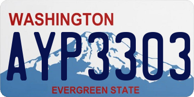 WA license plate AYP3303