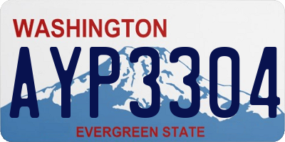 WA license plate AYP3304