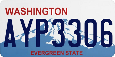 WA license plate AYP3306