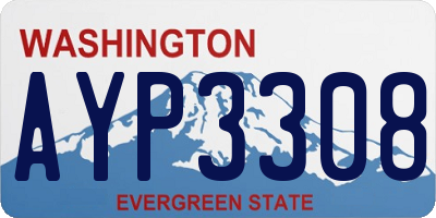 WA license plate AYP3308