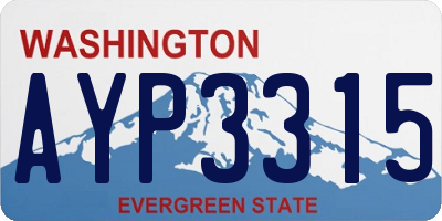 WA license plate AYP3315