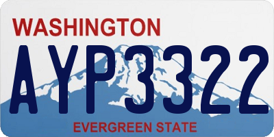 WA license plate AYP3322