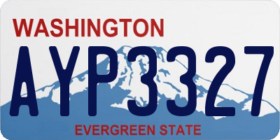 WA license plate AYP3327